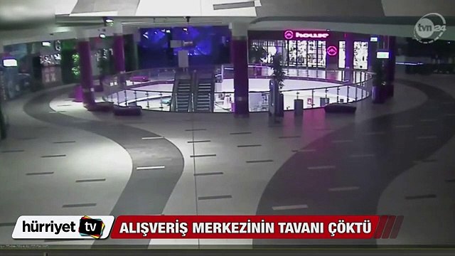 Alışveriş merkezinin tavanı çöktü
