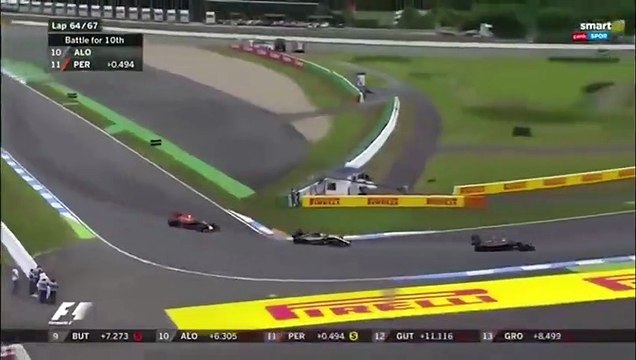 2016 Almanya GP Perez- Alonso mücadelesi