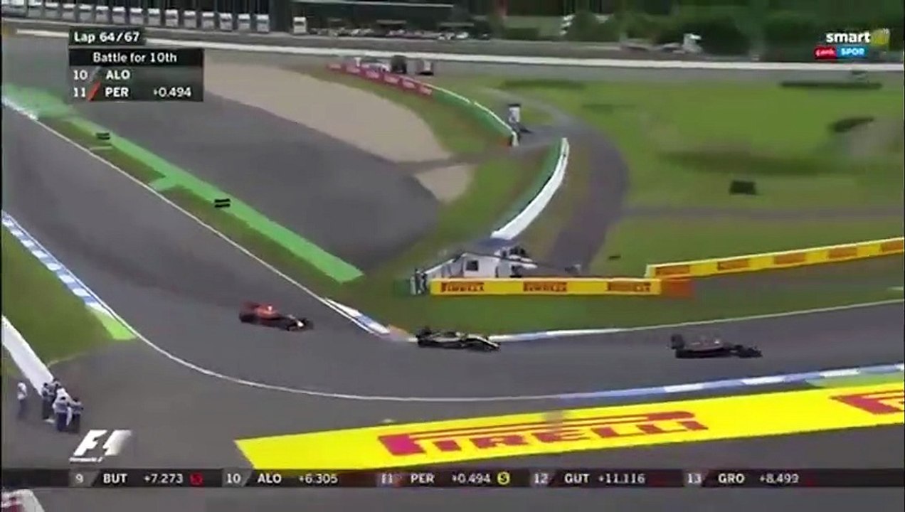 2016 Almanya GP Perez- Alonso mücadelesi