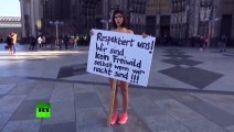 Köln'de kadın tacizine çıplak protesto