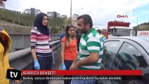 Kazaya neden olan sürücü ayakta durmakta zorlandı