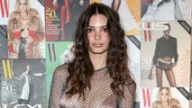 Emily Ratajkowski Wore a See-Through Fishnet Gown Over Nude Lingerie