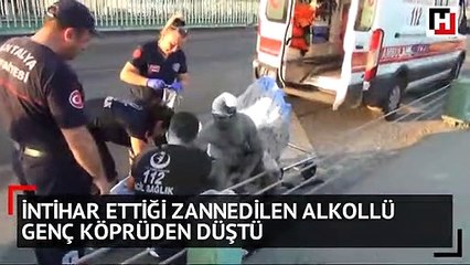İntihar teşebbüsü zannettiği olayın arkasından aşırı alkollü vatandaşın yüzme keyfi çıktı