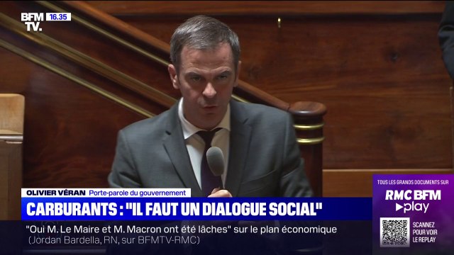 Carburants: sans arrêt des blocages, l'État prendra ses responsabilités et décidera des réquisitions nécessaires , annonce Olivier Véran