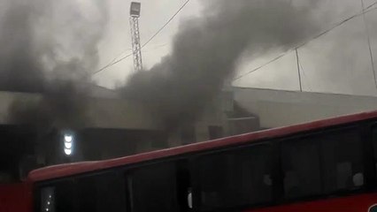 Reportan incendio en la terminal Bimodal