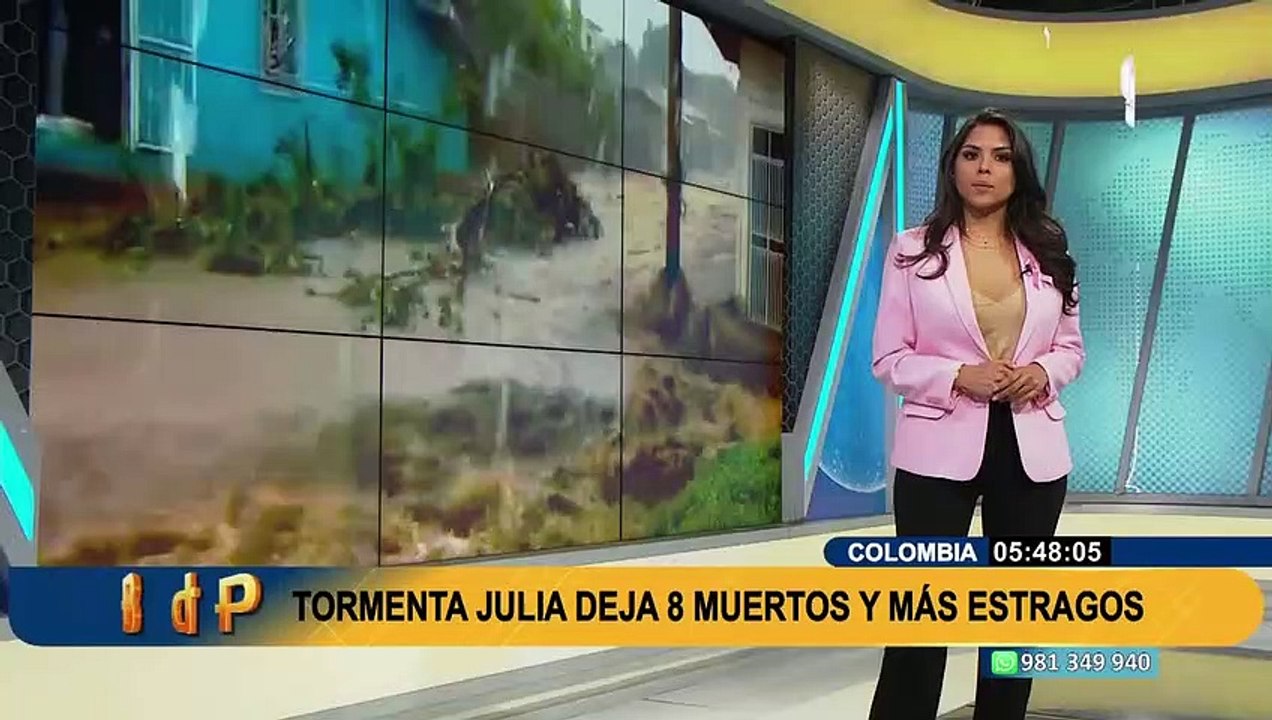 Colombia: ocho muertos y más de 4 900 familias afectadas deja tormenta tropical Julia
