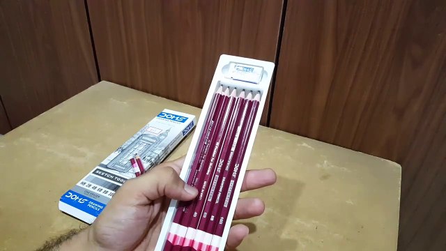 Unboxing and Review of DOMS Graphite Drawing and Sketching Pencil set of 6 for gift