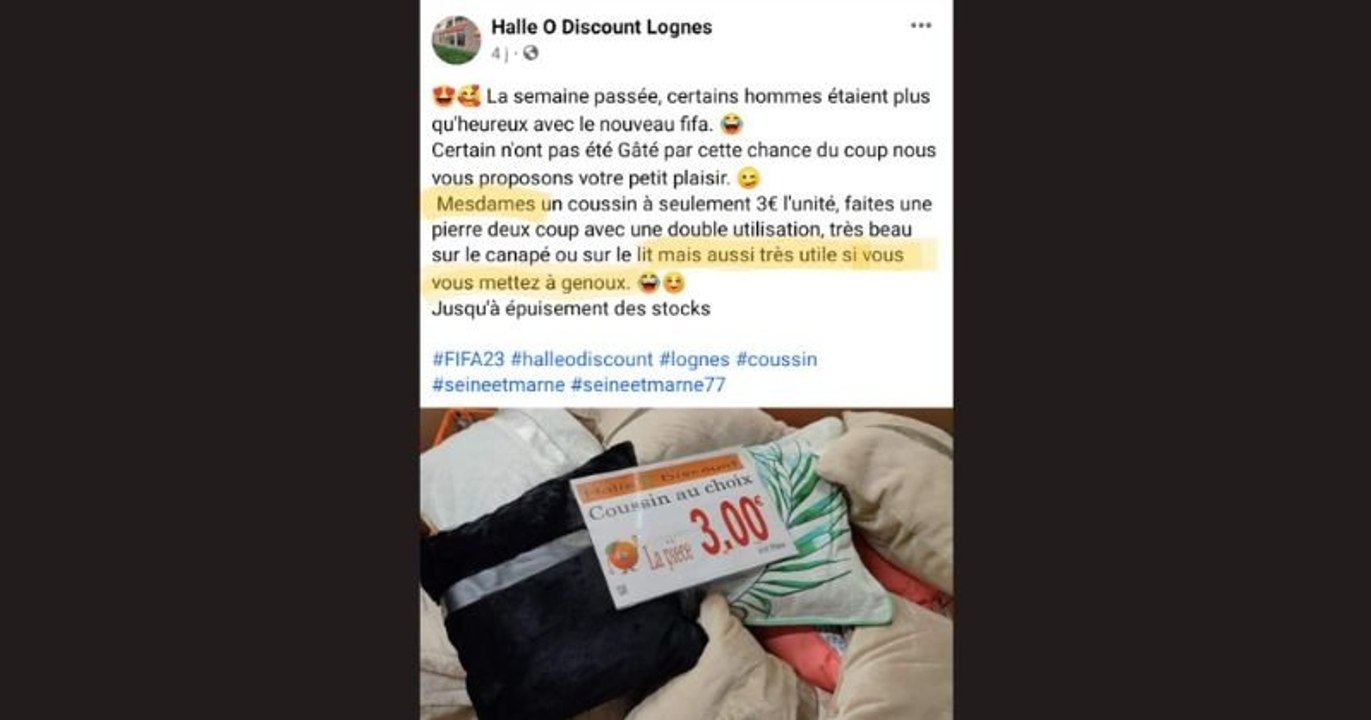 Une publicité sexiste évoquant une fellation a suscité un tollé avant d'être supprimée