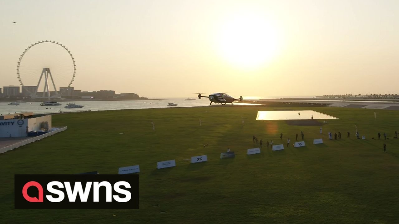Asian company XPeng Aeroht debuted its flying car in its first public flight at Skydive Dubai
