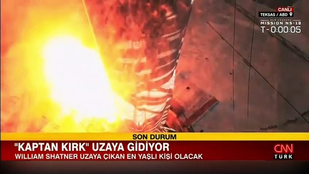 Kaptan Kirk karakteriyle bilinen William Shatner, Blue Origin roketi ile uzaya fırlatıldı
