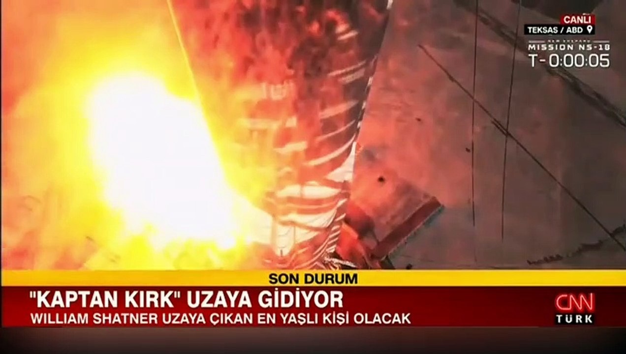 Kaptan Kirk karakteriyle bilinen William Shatner, Blue Origin roketi ile uzaya fırlatıldı