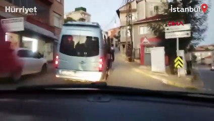 Yolcu minibüsü ağzı açık ilerledi