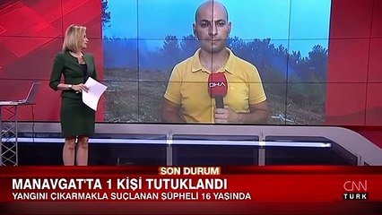 Manavgat'ta yangınlarla ilgili bir kişi tutuklandı