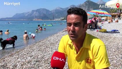 Köpeği 'Misha'ya cankurtaran eğitimi veriyor