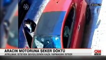 Erkek arkadaş öfkesini otomobilden çıkardı! Aracın motoruna şeker döktü