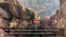 MSB, terör örgütü PKK'ya ait çok sayıda silah ve mühimmat ele geçirildiğini bildirdi