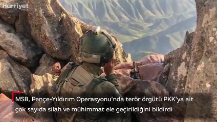 Скачать видео: MSB, terör örgütü PKK'ya ait çok sayıda silah ve mühimmat ele geçirildiğini bildirdi