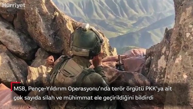 MSB, terör örgütü PKK'ya ait çok sayıda silah ve mühimmat ele geçirildiğini bildirdi