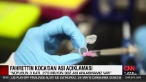 Sağlık Bakanı Fahrettin Koca'dan aşı açıklaması