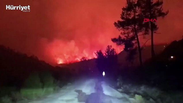 Bodrum'da yangın gece boyu sürdü, iki mahalle boşaltıldı