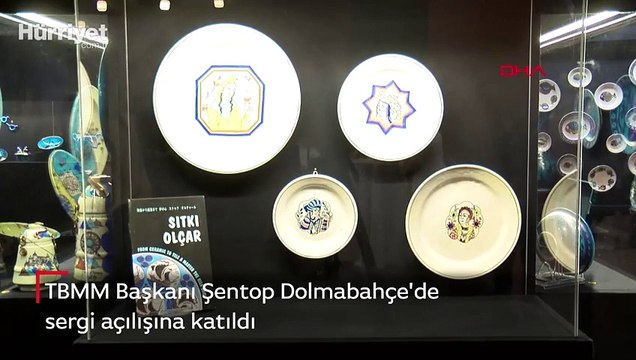 TBMM Başkanı Şentop Dolmabahçe'de sergi açılışına katıldı
