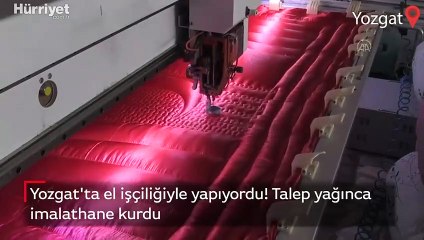 Evde yaptığı el işçiliği yorganlara talep artınca KOSGEB desteğiyle imalathane kurdu