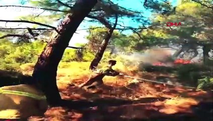 Orman Genel Müdürlüğü söndürme çalışmalarından görüntüler paylaştı