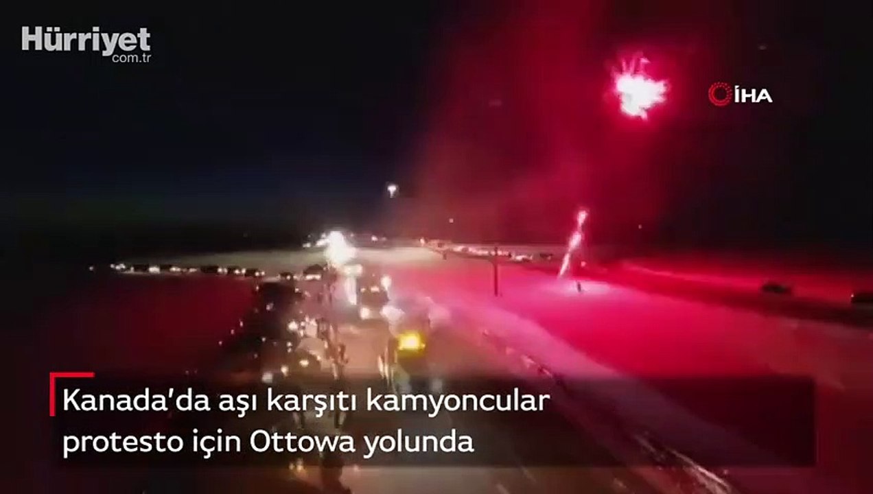Kanada’da aşı karşıtı kamyoncular protesto için Ottowa yolunda