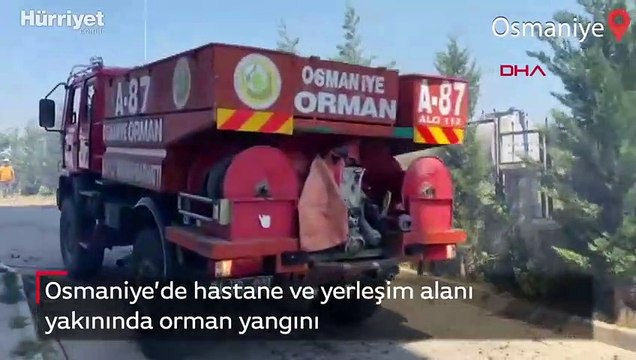 Osmaniye’de hastane ve yerleşim alanı yakınında orman yangını