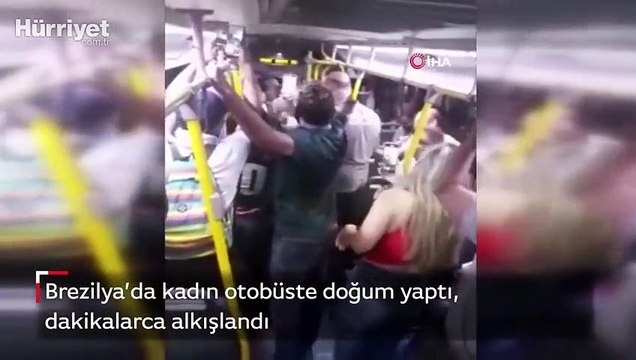 Brezilya’da kadın otobüste doğum yaptı, dakikalarca alkışlandı