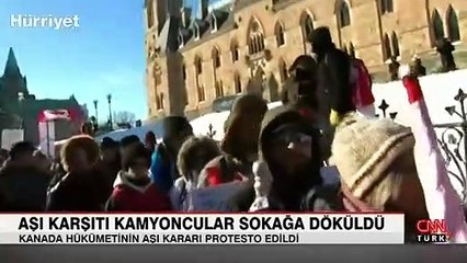 Kanada'da aşı karşıtları sokağa döküldü
