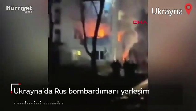 Ukrayna'da Rus bombardımanı yerleşim yerlerini vurdu
