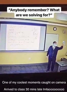 Quand ton prof de mathématiques pense te donner une leçon parce que tu es en retard