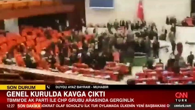Meclis Genel Kurulu'nda AK Parti ve CHP milletvekilleri arasında tartışma çıktı