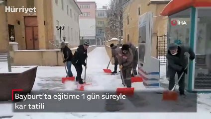 Bayburt’ta eğitime 1 gün süreyle kar tatili