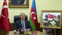 Bakan Hulusi Akar, Azerbaycan Savunma Bakanı Hasanov ile videokonferans görüşmesi yaptı
