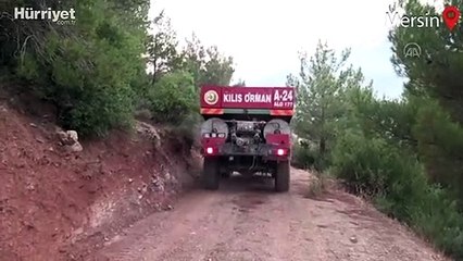 Mersin Aydıncık'taki orman yangınına müdahale sürüyor