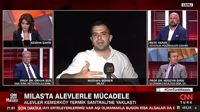 Yangın termik santral bölgesinde! Canlı yayında korkutan anlar