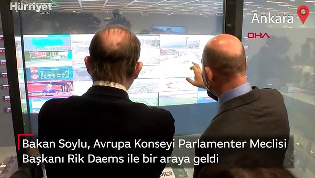Bakan Soylu, Avrupa Konseyi Parlamenter Meclisi Başkanı Rik Daems ile bir araya geldi