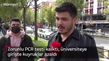 Zorunlu PCR testi kalktı, üniversiteye girişte kuyruklar azaldı