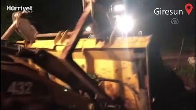 Giresun'un Yağlıdere ilçesinde şiddetli yağış hasara neden oldu