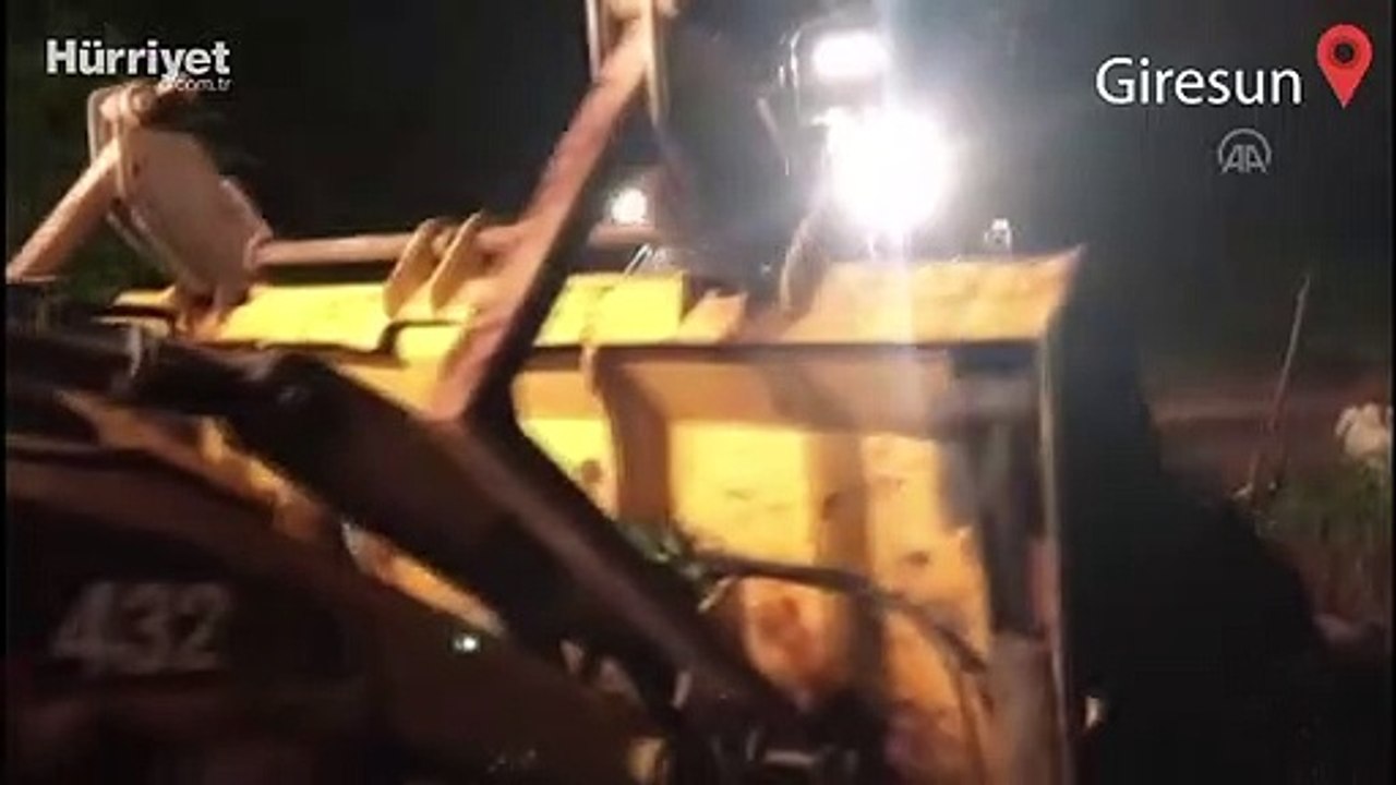 Giresun'un Yağlıdere ilçesinde şiddetli yağış hasara neden oldu