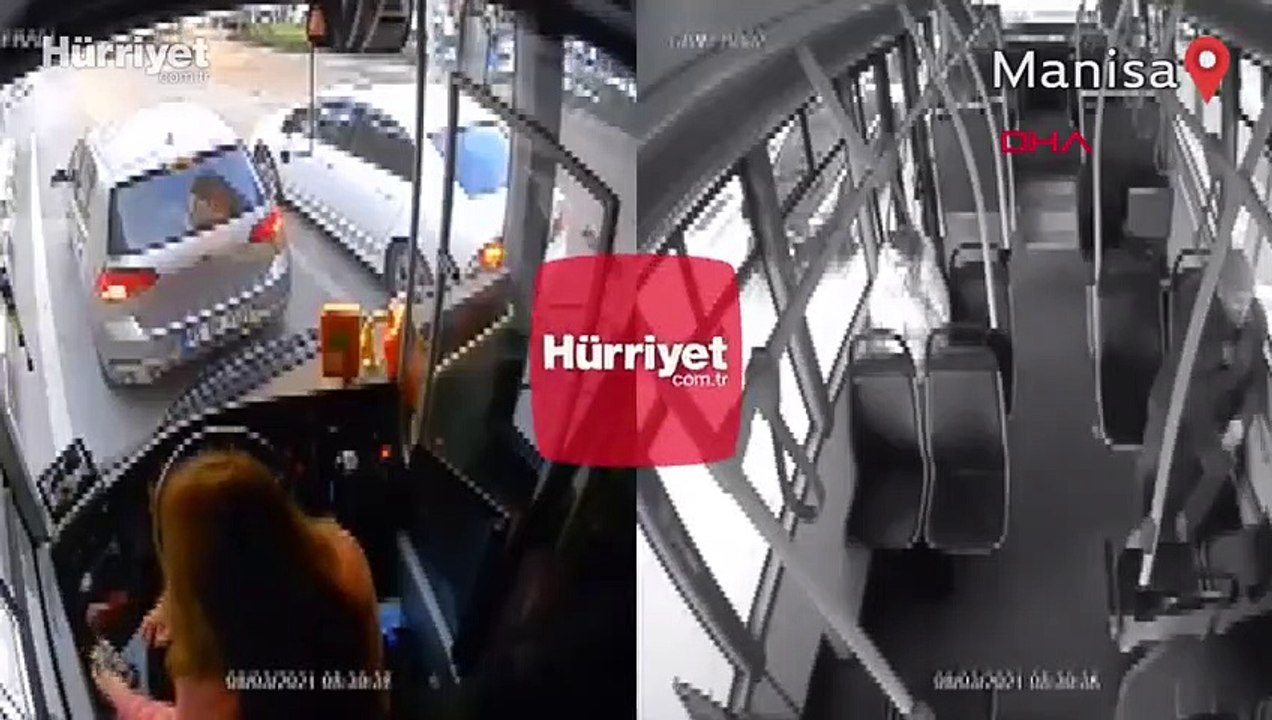 Telefona bakarken kaza yapmıştı, işine son verildi  kaza anı kamerada