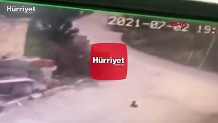 Yavru köpeği ezen sürücü yoluna devam etti