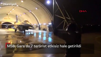 MSB: Gara'da 7 terörist etkisiz hale getirildi