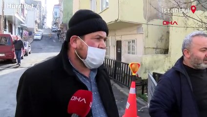 Arnavutköy'de kaldırım çöktü