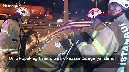 Ünlü köpek eğitmeni, trafik kazasında ağır yaralandı