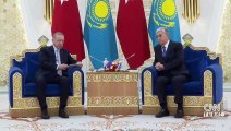 Son dakika... Cumhurbaşkanı Erdoğan'dan Astana'da açıklamalar! Tokayev'den Erdoğan'a dostluk devlet nişanı