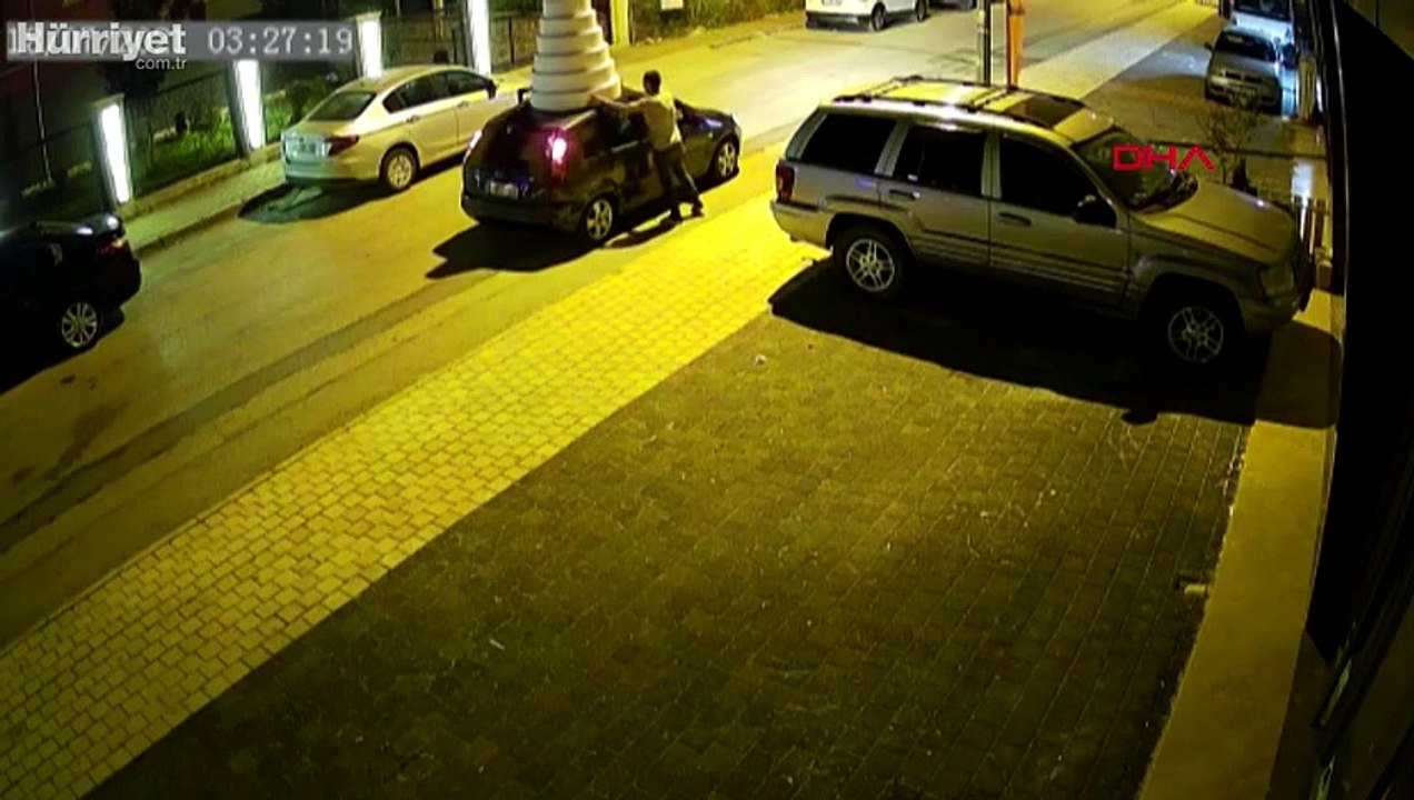 10 katlı maket düğün pastası, otomobilin tavanına konularak çalındı