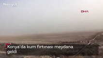 Konya'da kum fırtınası meydana geldi